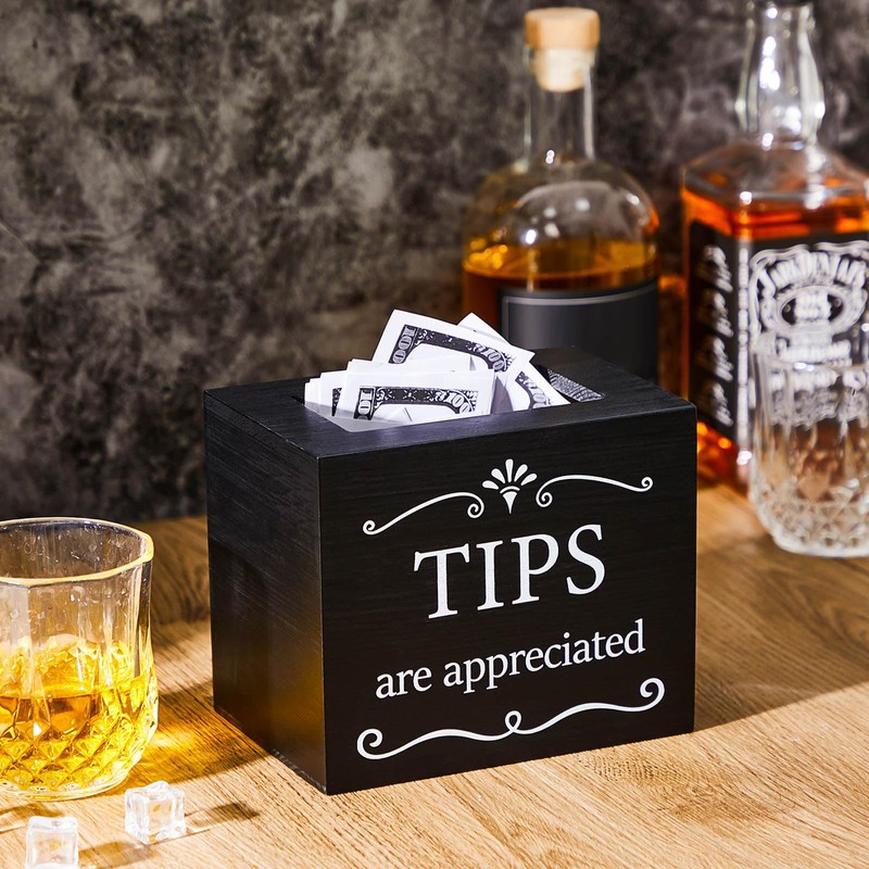 Vesici Wooden Tips Jar Tip Collection 6 x 4 x