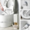 COMODID Slim Bathroom Trash Cans with Lid 4.4 Inches Wide/0.7