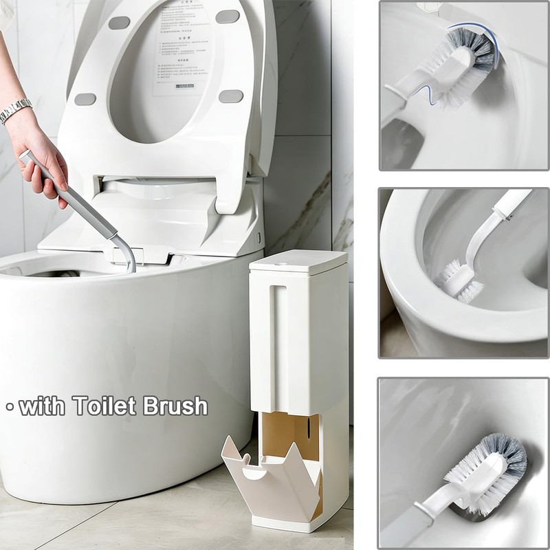 COMODID Slim Bathroom Trash Cans with Lid 4.4 Inches Wide/0.7