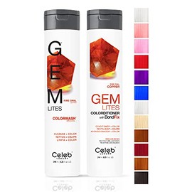 Celeb Luxury Gem Lites Fire Opal Healthy Duo Color Depositing Colorwash Shampoo  Colorditioner Conditioner Professional top toner color care  BondFix