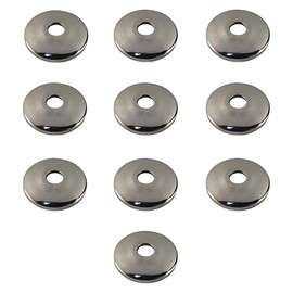 Miiflex 1/2" Chrome Plated Steel Escutcheon Flange Cover with Sure Grip for 1/2" Copper, PEX, and CPVC pipe wall covers [10 Pack]