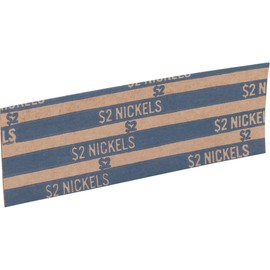 Sparco Coin Wrapper, 60 lbs., Nickels, 2.00, 1000 per Box, Blue (SPRTCW05)