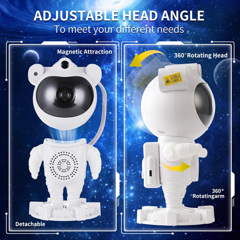 Astronaut Star Projector Night Light for Bedroom,Nebula Galaxy Ceiling Led