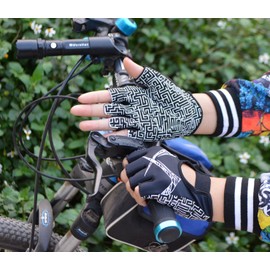 Fitness Gloves Anti-skid GYM Training Gripper Gloves Men Half Finger Cycling Driving Gloves Sports Mountain Road Biking Yoga Gloves Callus Guard Workout Weight Lifting Gloves Motorbike Riding Mittens