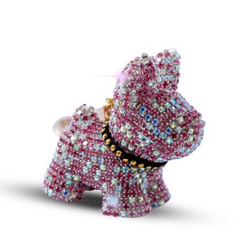 IRIVER BLANK Cute Bling Rhinestone Keychains for Women & Girls - Sparkle and Shine Crystal Key Ring Charm for Handbags, Car Keys,Coin Purse,backpack (Dog-colourful)