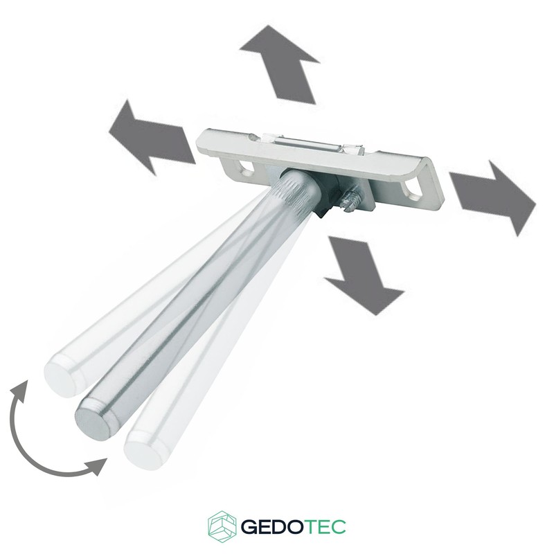 Gedotec Shelf Bracket Adjustable | Pack of 2 Shelf Brackets