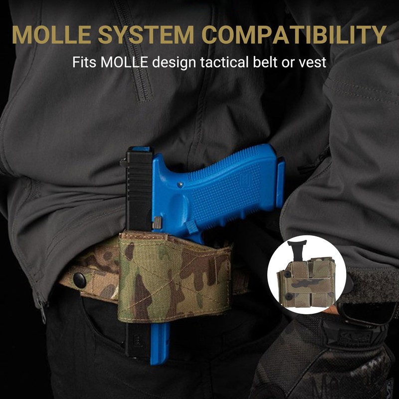 UniPro GB-95 Left-Hand Universal Tactical Holster, MC Pattern, 500D Nylon