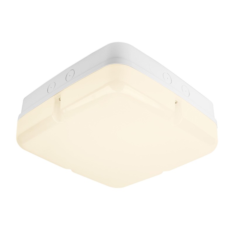 Bright Source Wall & Ceiling Square Utility LED Bulkhead, White,