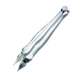 Handmade Glass Dip Pen Crystal Calligraphy Pen Signature Dipped Pen for Artist,Writing Drawing Decoration (Transparent)