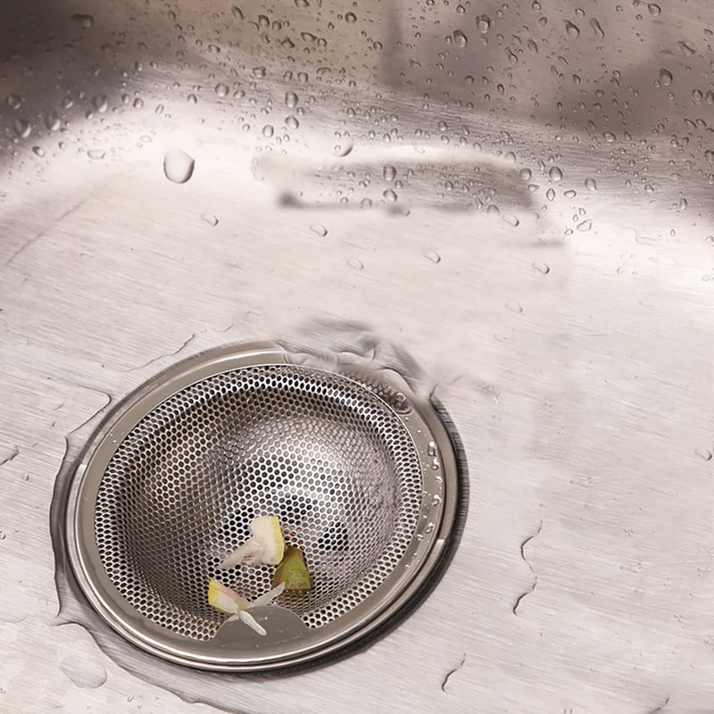 2 PCS Kitchen Sink Strainer,with Handle,Stainless Steel Kitchen Sink Drain