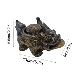 Aisamco Tea Pet Pixiu Figurine,Cute Kung Fu Tea Ornament,Color Changing Chinese Teapet,Feng Shui Good Luck Charm,Decoration for Tea Table Desk,Gift for Tea Lover Friend