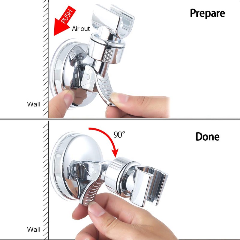 Shower Head, Adjustable Rotatable Bathroom Suction Cup Shower Head Wall