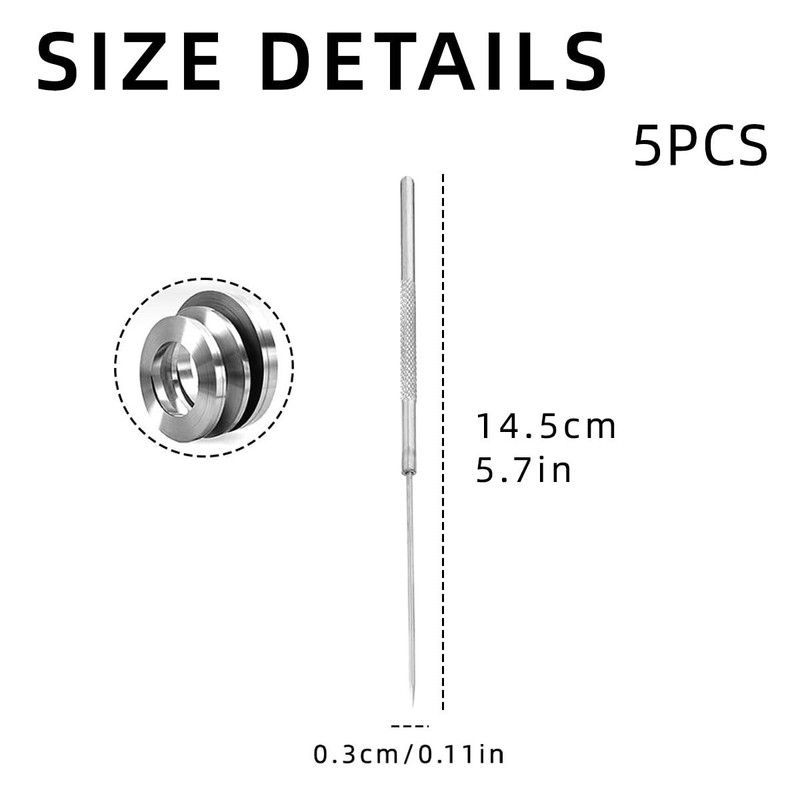 LEEQ 5 x Dissection Needles - Stainless Steel Dissection Needle
