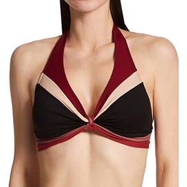 Robin Piccone Billie Halter Top Black/Rose Combo LG (US 12-14)