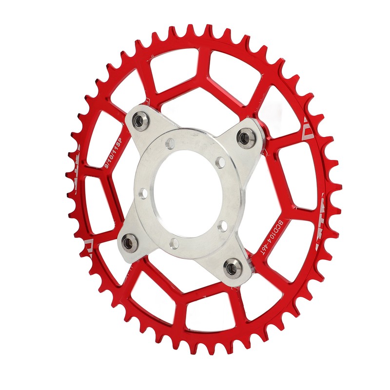 2pcs 104BCD Chainring Adapter Tooth Plate Aluminum Alloy 46T Mid