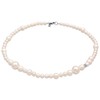 Kuzzoi Men's Silver Necklace with Shell Pearls (6-12 mm) Round