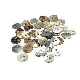 Akoya Natural Shell Buttons in Mother of Pearl Various Sizes Made and Shipped from Spain
