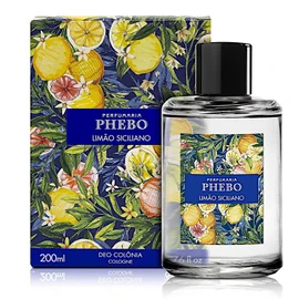 Linha Mediterraneo Phebo - Deo Colonia Limao Siciliano 200 Ml - (Phebo Mediterranian Collection - Eau de Cologne Sicilian Lemon 6.8 Fl Oz)