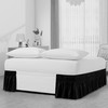 White Queen Bed Skirt for Ruffle Bed Skirt with 16"