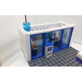 Building Bricks Toys City Town Village MOC Gas Station with Convenience Store 4 Fuel Gas Pumps Compatible with All Brands