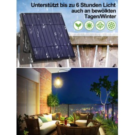INTELAMP Solar Pendant Lights for Outdoor Use, Indoor 4000 mAh Solar Lights for Outdoor Hanging with Remote Control, Solar Pendant Lights for Outdoor Use for Garden, Patio, Balcony, Gazebo
