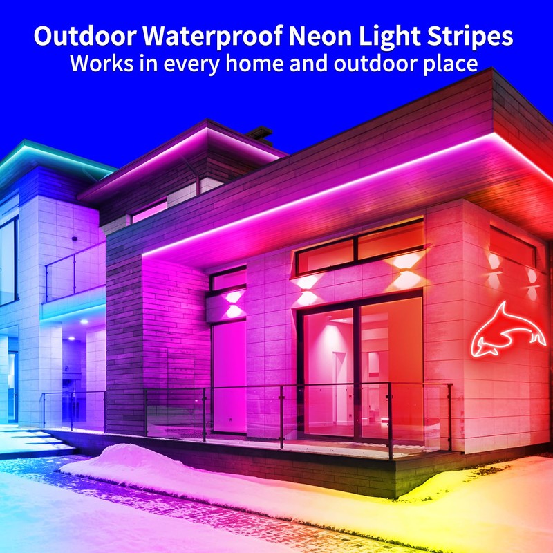 segrass 32.8FT Led Neon Rope Lights Control with App/Remote,Flexible Led