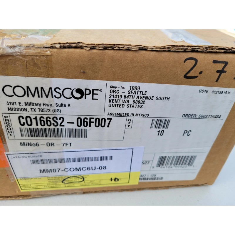 Commscope Systimax Copper Cat 6 Commercial Patch Cord CO166S2-06f007 7FT