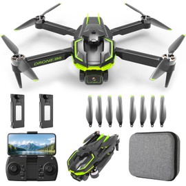 Drone with Camera 1080P HD FPV Foldable Mini Drone for Beginners Adults, Brushless Motor Drone with 40 Mins Long Flight Time, One Key Start, Gesture Selfie, Altitude Hold, Easy Fly, 2 Batteries, Toys Gifts for Boys Girls