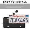 ZNDAW 2 PCS Silicone License Plate Frame, Rust-Proof Rattle-Proof Front