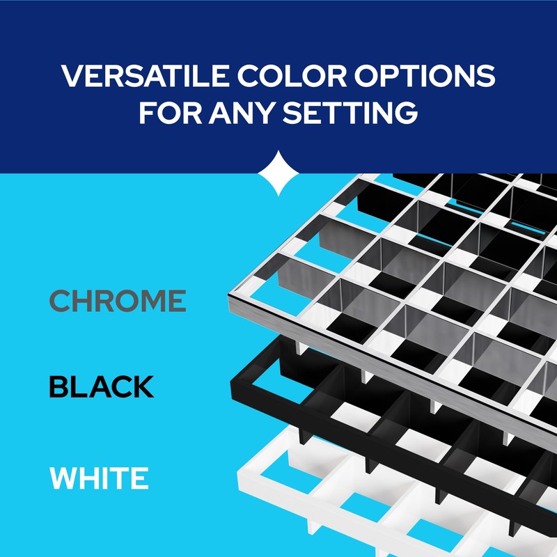 KastLite Egg Crate Panel 2-Pack in Chrome | Polystyrene |
