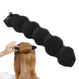Bun Maker Hair Tool, Women Multipurpose Hair Bun Shaper, Reusable Hair Accessory for Ceremonies, Banquets, Black Bun Shaper for Makeup, Parties