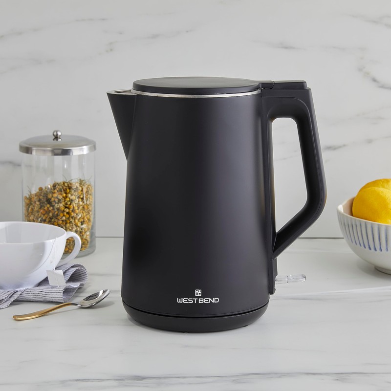 West Bend Electric Kettle Cordless Serving Features Stainless Steel Interior