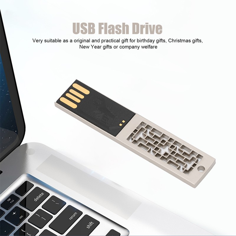 USB Flash Drive 16GB/32G/64G/128G Thumb Metal 2.0 Portable Waterproof Metal
