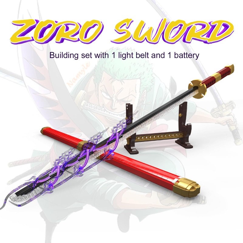 Mould King 10259 Zoro Sword Building Toy, Anime Cosplay Swords