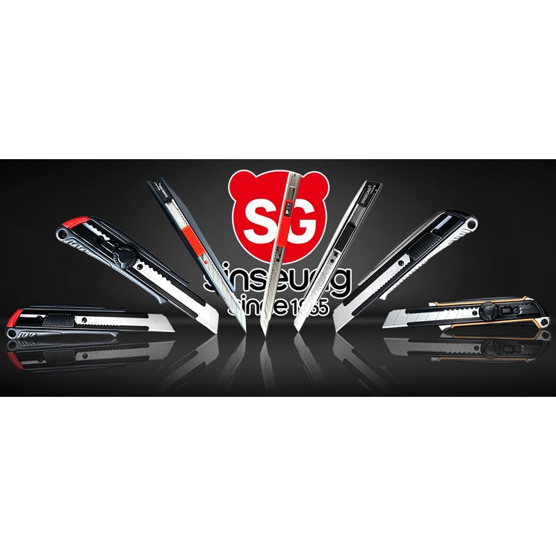 SINSEUNG 9mm Auto Lock Utility Knife with 30 Degree SK2