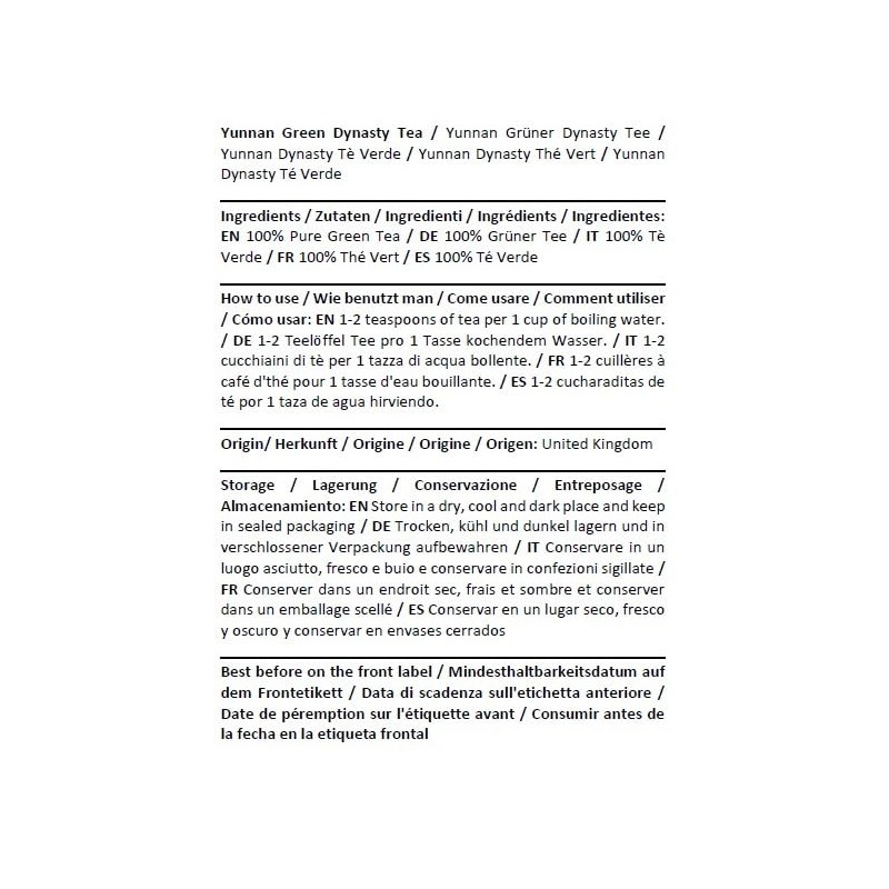 Health Embassy Yunnan Green Dynasty Tea | 75g