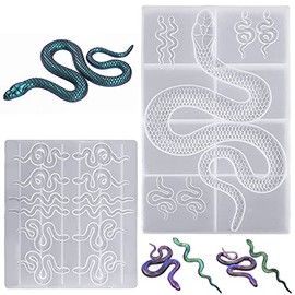 AFUNTA - Molde de resina epoxi para aretes, molde de silicona en forma de serpiente para llavero, molde de resina para manualidades de fundición de resina, aretes de mujer, suministros de joyería