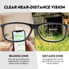 Missfive 2 Pack Classic Bifocal Reading Glasses for Men Women,