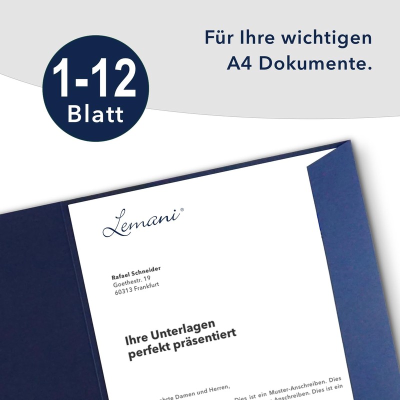 Presentation Folder A4 in Navy Blue (Pack of 10) -