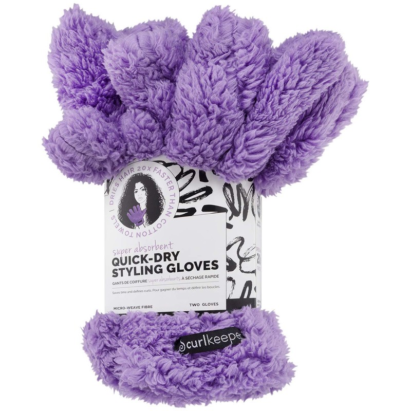 Curl Keeper Quick-Dry Styling Gloves | 2 Gloves | Microfiber
