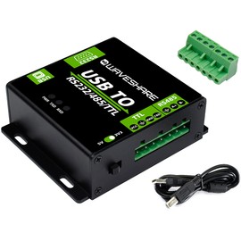 USB to RS232/485/TTL(UART) Industrial Isolated Converter with Original FT232RL Inside and Power Isolation ADI Magnetical Isolation TVS Diode Protection Circuit Aluminium Alloy Enclosure