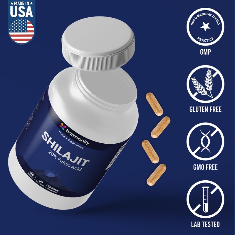Shilajit for Men and Women Capsules, Pure Himalayan Fulvic Acid