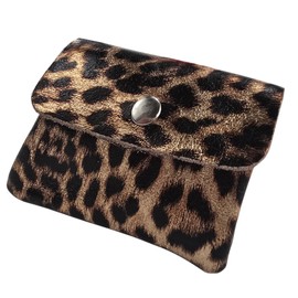 modamoda de P09 Women's Coin Purse Small Leather Made in Italy P09, Leo rose beige metallic, XS, Handy