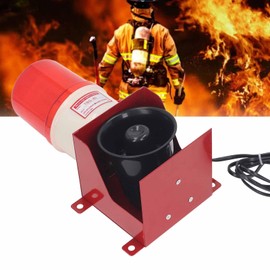 Industrial Alarm, Emergency Warning Light Outdoor Alarm,Alarm Siren with Strobe Light,Audible and Visual LED Strobe Alarm High Decibel Sound Security Siren