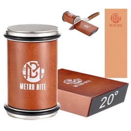 Metro Bite Professional Rolling Knife Sharpener Kit – Premium Diamond & Ceramic Discs, Adjustable 15°/20° Angles, Includes Leather Strop for Effortless Kitchen Knives Sharpening