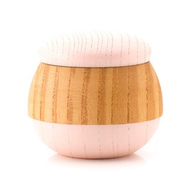 Soul Petit Pot Mini Urn, Wooden Wooden Urn, Cherry Blossom, Memorial Service, Keyaki, Zelkova, Mini Urn for Parts, Cherry Blossom, Pink