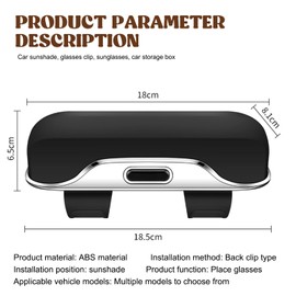 PORFOYO Sonnenbrillenhalter Für Auto, Sonnenblende Brillenetui, Brillenhalter Für Auto Sonnenblende, Auto Sonnenbrille Brillenetui, Sonnenbrillenhalter Für Auto Visier, Für Auto SUV Rv LKW-Schwarz