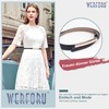 WERFORU Pack of 2 Women's Thin Leather Belts Adjustable Fashion