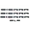 GMC 4pcs Matte Black SIERRA SLE Letters Nameplate Emblem for