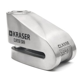 KRASER KR114S Motorcycle Disk Lock SRA Approved, Double Lock ø14mm/0.55in + Lightweight, High Security Stainless Steel Lock, Reminder Cable, Heavy Duty Anti Theft Brake Wheel Lock for Motobike Scooter